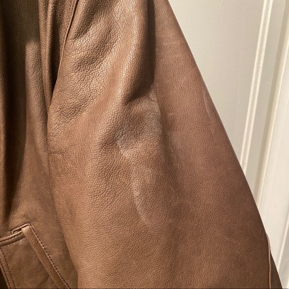 *SOLD* Synergy Studio Men’s Leather Bomber Jacket - Picture 11 of 11